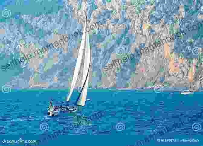 A Sailboat Navigates A Narrow Passage Between Towering Cliffs, The Water Shimmering With Turquoise Hues. Tenacious: A Kydd Sea Adventure (Kydd Sea Adventures 6)